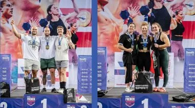 The winners of the 2025 French Throwdown on the podium.