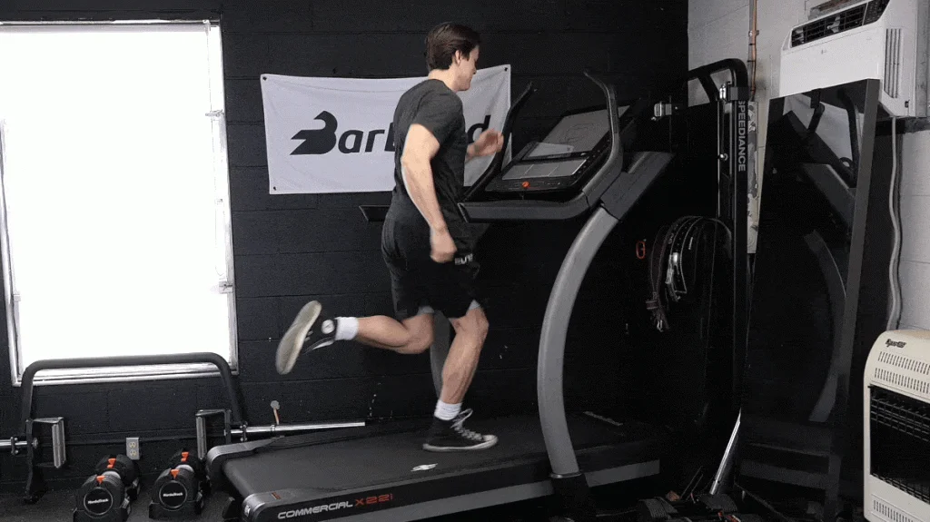 A person performing the how to sprint exercise.