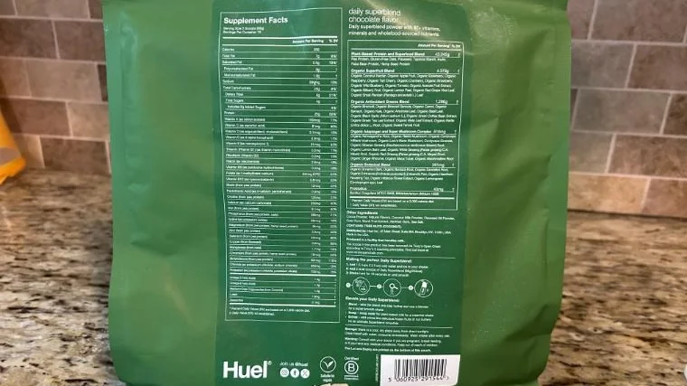 huel-daily-superblend-label The ingredient label of Huel Daily Superblend.
