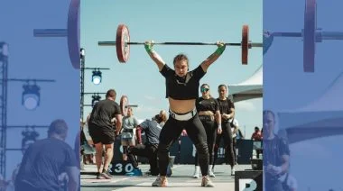 Mirjam von Rohr is shown competing