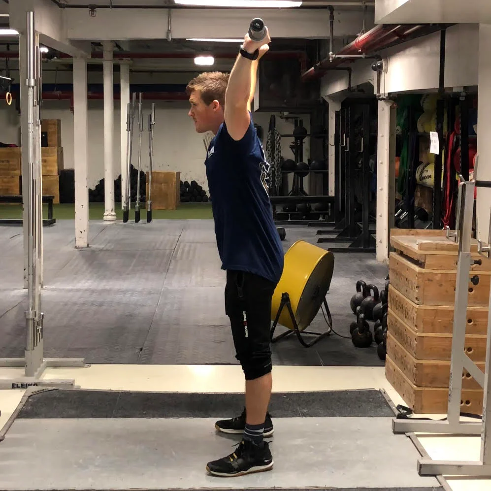 Stabilize and Repeat Overhead Squat End