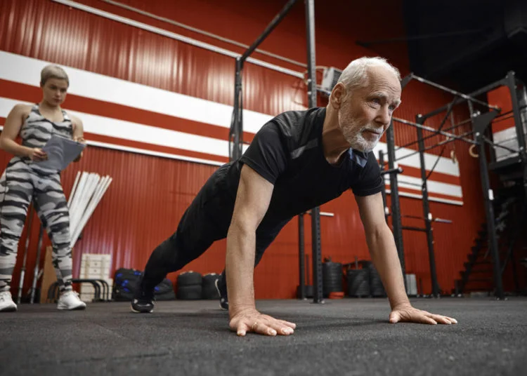 master's athlete planking