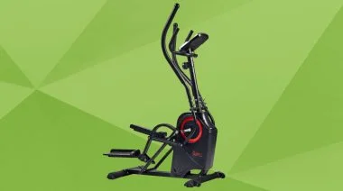 an elliptical on a green background