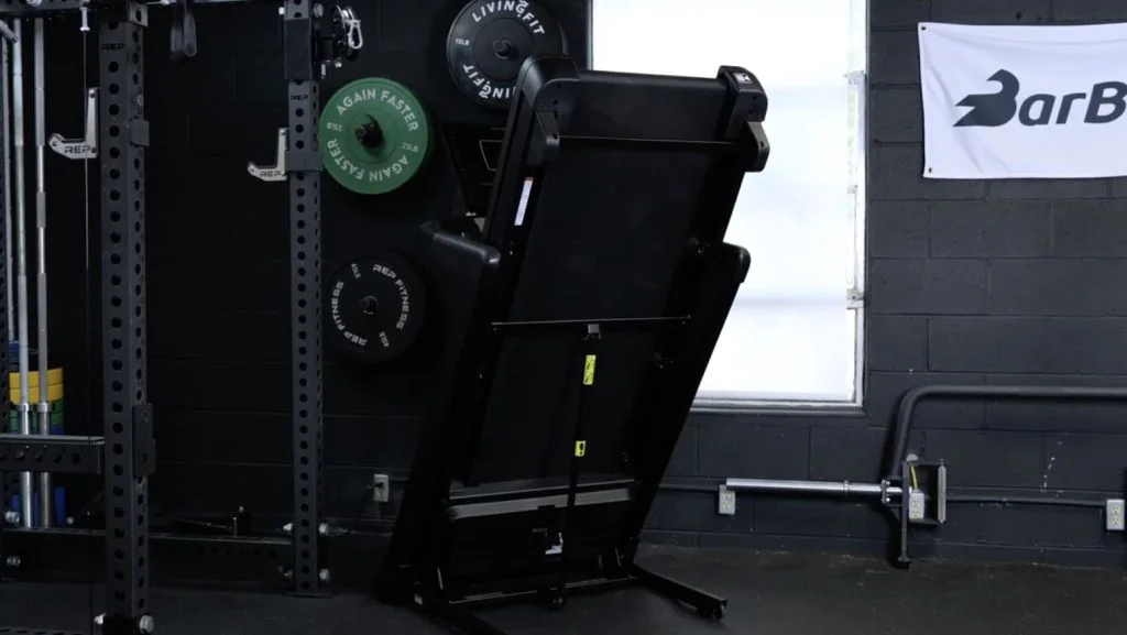Foldable deck on the NordicTrack EXP 7i Treadmill
