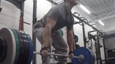 405lb clean deadlift for triples