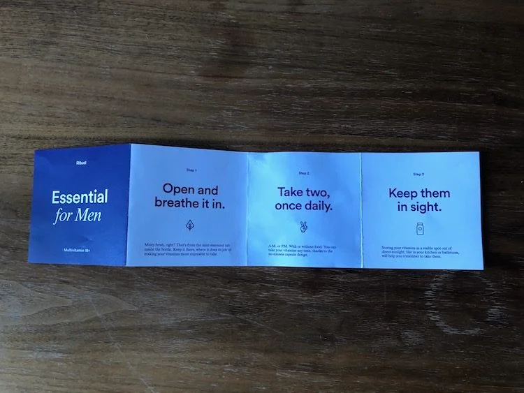 ritual mens multivitamin pamphlet