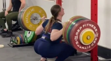 Olivia Reeves 3x Bodyweight Squat 218KG