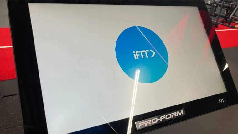 The 22-inch HD touchscreen display on the ProForm Studio Bike Pro 22.