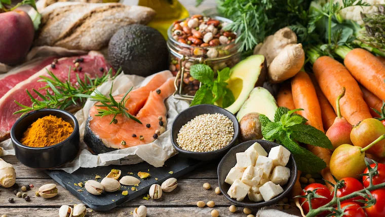 Balanced,Nutrition,Concept,For,Clean,Eating,Flexitarian,Mediterranean,Diet.,Assortment