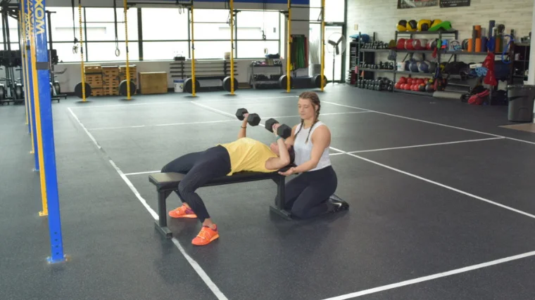 dumbbell bench press spot