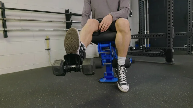 Jake doing Leg Extensions with the Animalhouse MonkeyFeet