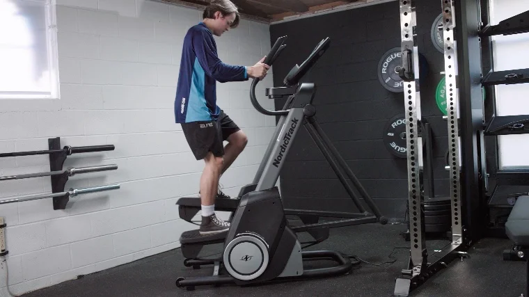 Jake Using the NordicTrack FS10i