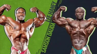 Bodybuilders Lee Haney and Samson Dauda