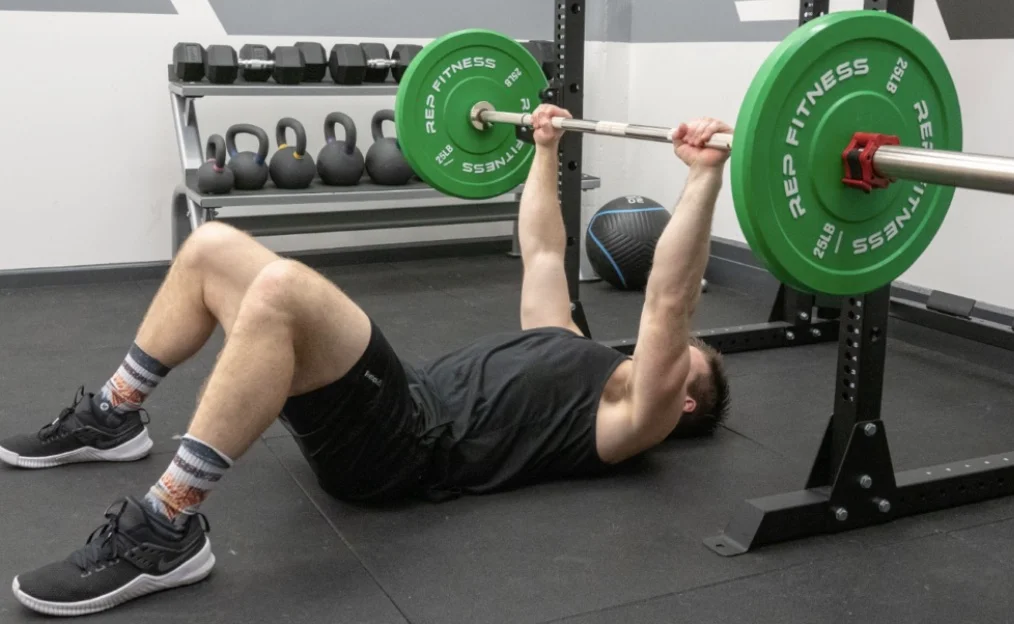 Setup Underneath the Barbell Floor Press Guide