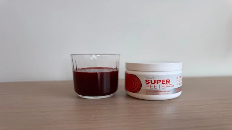A full serving of HumanN SuperBeets powder