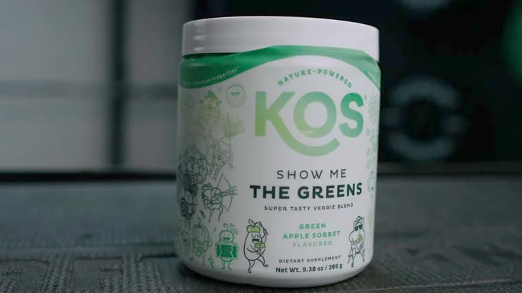 bottle of greens powder