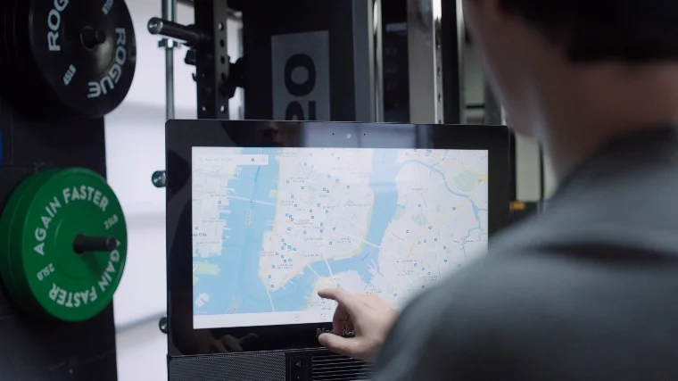 Jake Using Google Maps on the NordicTrack S22i