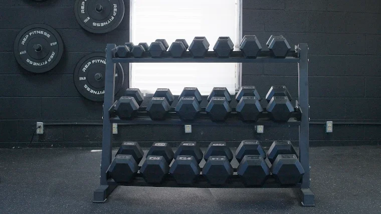 5-50 Pound Set of REP Fitness Hex Dumbbells