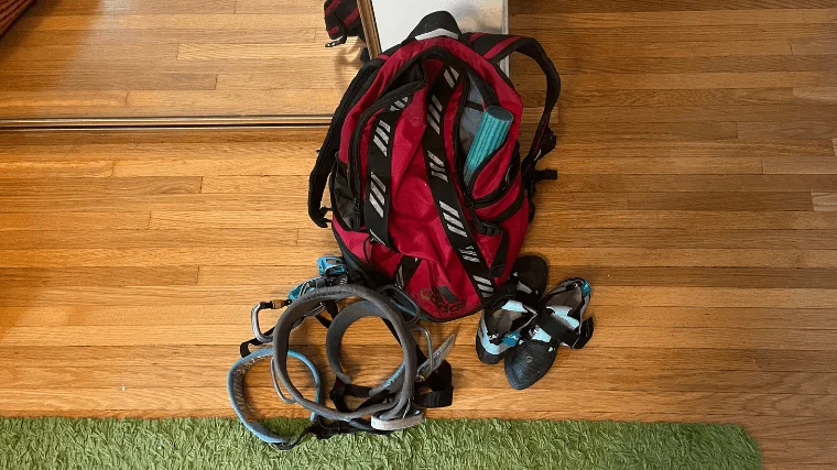 theraband flex bar in gym bag