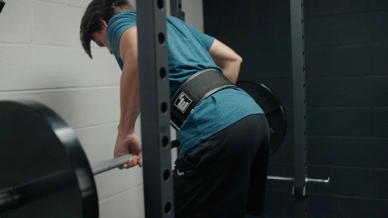 Jake doing Barbell Rows with the Element 26 Hybrid Leather Lifting Belt