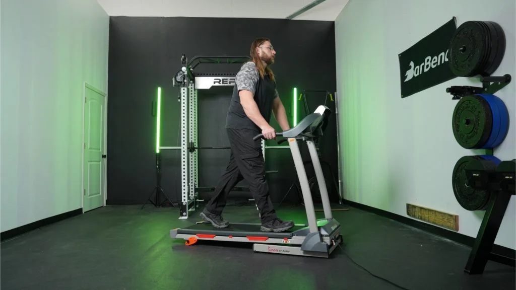 sunny health and fitness tf 4400 walking on treadmill