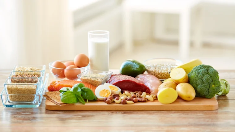 Foods that are rich in protein and carbohydrates.