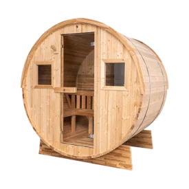 Redwood Extra-Wide Thermowood Barrel Sauna