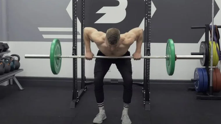 Jake Boly performs Pendlay Row.