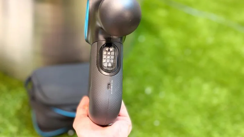 Charge port on the Therabody Theragun Pro Massage Gun