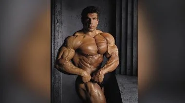 Lou Ferrigno poses shirtless.