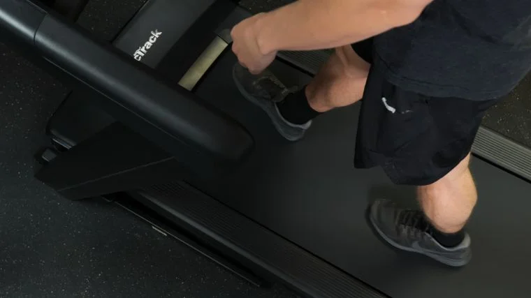 working out on the treadmill