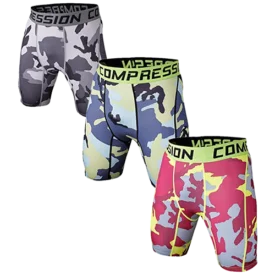 Holure Men's 3 Pack Performance Compression Shorts