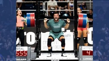 A man competes in the CrossFit Games