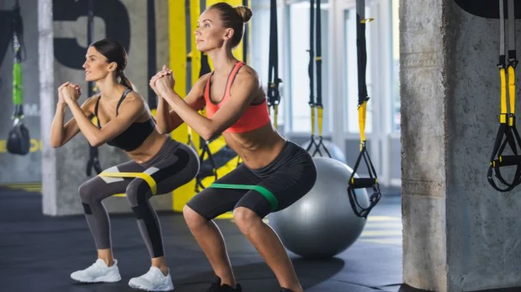 Resistance band exercises for the glutes.