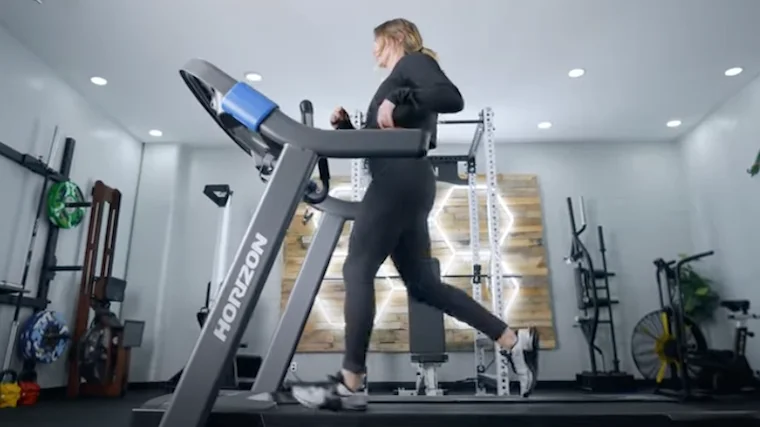Our tester runs on a Horizon 7.0 AT Treadmill