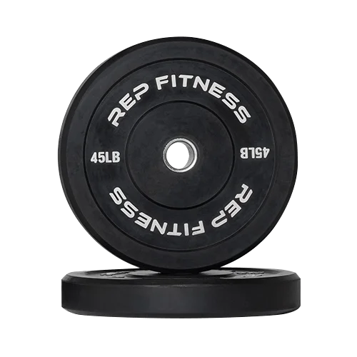 rep fitness black bumper plates