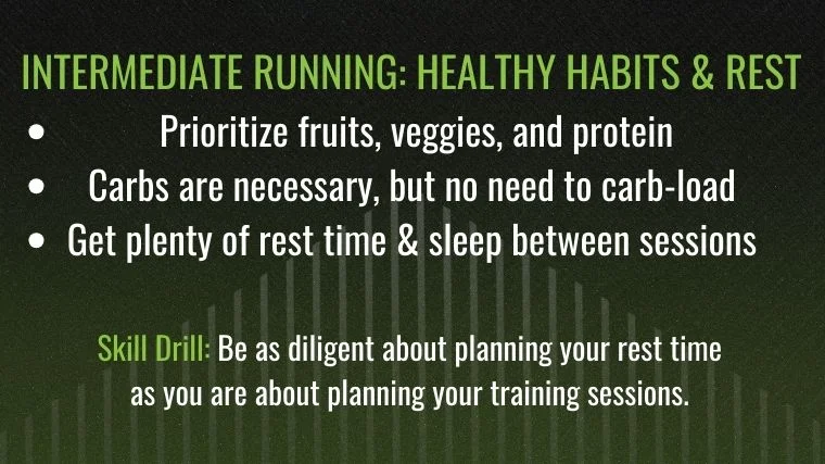 intermediate running healthy habits and rest