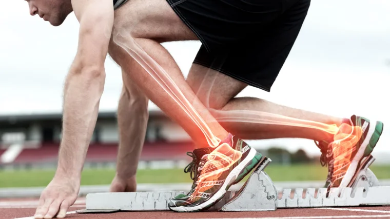 A person who is about to race.