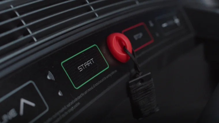 The manual adjustments, push to start and stop and stop key on the NordicTrack Commercial 1750 The manual adjustments, push to start and stop, and stop key on the NordicTrack Commercial 1750