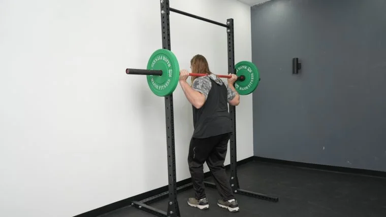 fringe sport unlimited squat pullup rack side full view getting ready to unrack e1718372244792