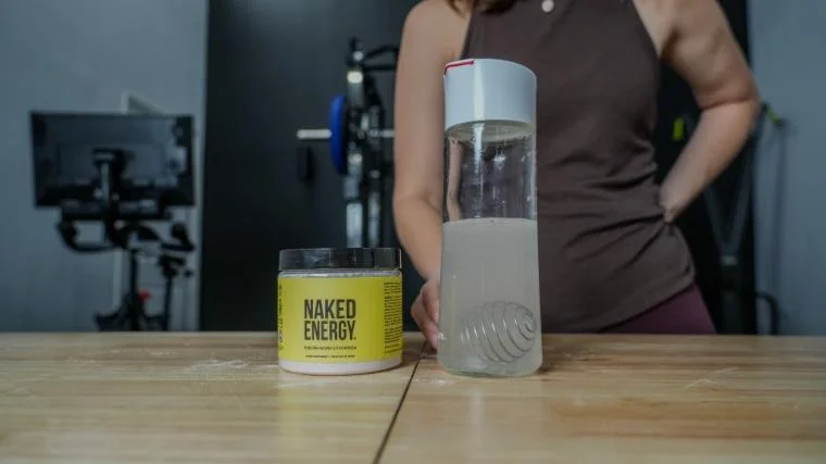 Our tester with Naked Nutrition Naked Energy.