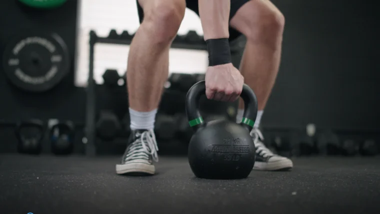 Jake Working Out with the 53-pound Again Faster Kettlebell