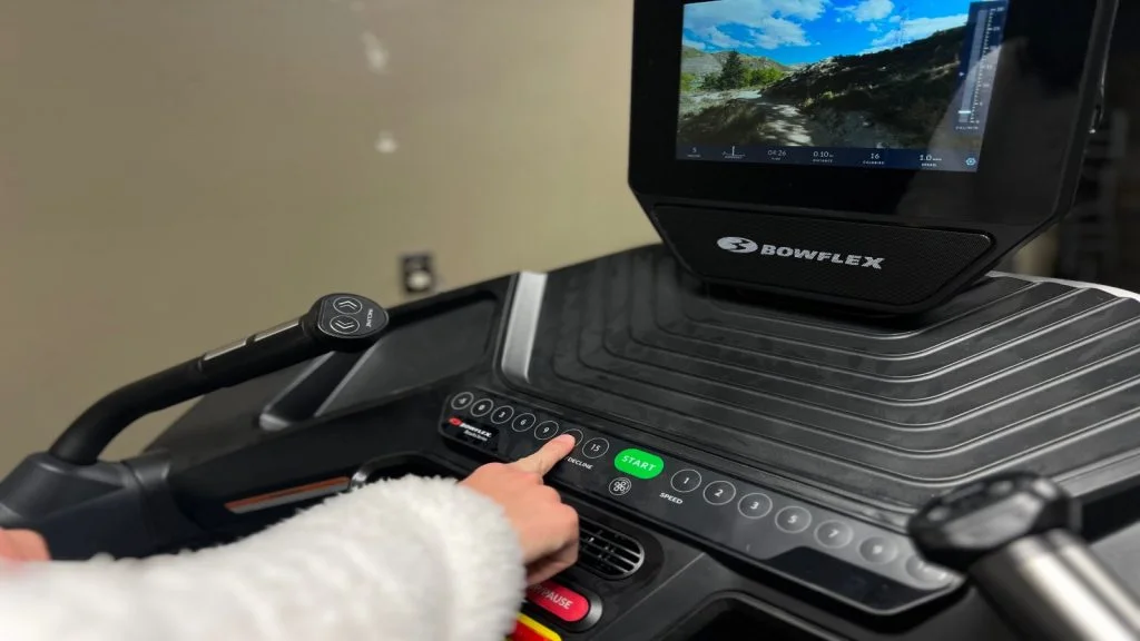 Close-up image of BowFlex treadmill.