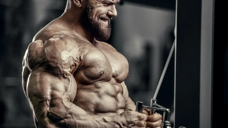 man doing cable row