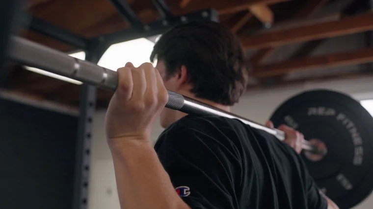 Jake Squatting With The Rogue Ohio Bar