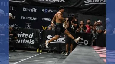 A person is shown competing in this feature for The Most Impressive Comebacks in CrossFit History