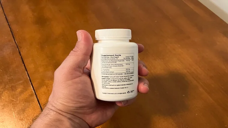 Performance Lab Sleep supplement facts