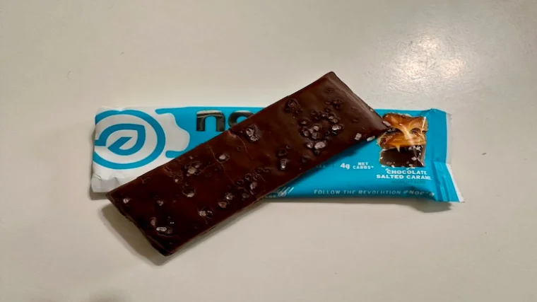 No Cow Dipped Protein bar.