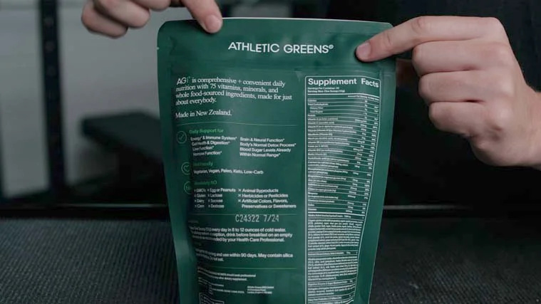 Athletic Greens AG1 Supplement Facts