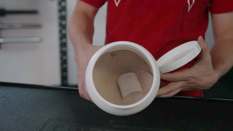 Our tester testing Transparent Labs Whey Isolate Powder.